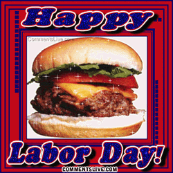 Happy Labor Day Cheese Burger GIF