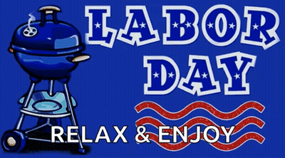 Happy Labor Day Cross American Flag GIF