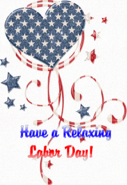 Happy Labor Day Flag GIF