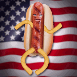 Happy Labor Day Hotdog Dance  GIF