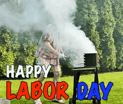 Happy Labor Day Weekend Barbecue Grill  GIF