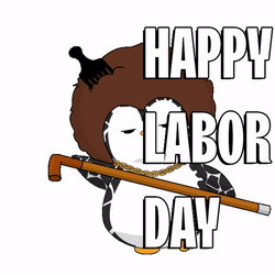 Happy Labor Day Weekend Penguin GIF
