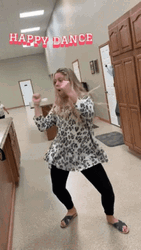 Happy Lady Pumped Up Dancing GIF