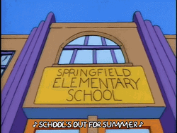 Happy Last Day Of School Simpsons GIF