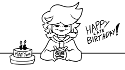 Happy Late Birthday Matt Graphic Illustration GIF