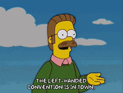 Happy Left Handers Day Ned Flanders GIF