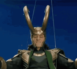 Happy Loki Double Thumbs Up While Hanging GIF