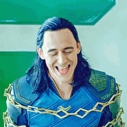 Happy Loki While Tied Up GIF