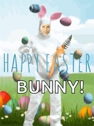 Happy Long Weekend Easter Bunny GIF