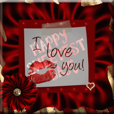 Happy Lovest You Card With Red Flower GIF