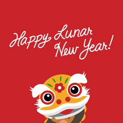 Happy Lunar New Year 2022 Dragon Fireworks GIF