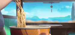 Happy Lunar New Year Noodles Making GIF