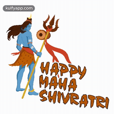 Happy Maha Shivaratri Shiva Cartoon GIF