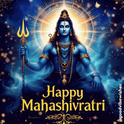 Happy Mahashivaratri Shiva Card GIF