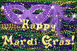 Happy Mardi Gras Beads Art