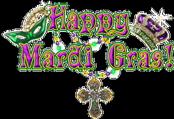 Happy Mardi Gras Rosary Sticker
