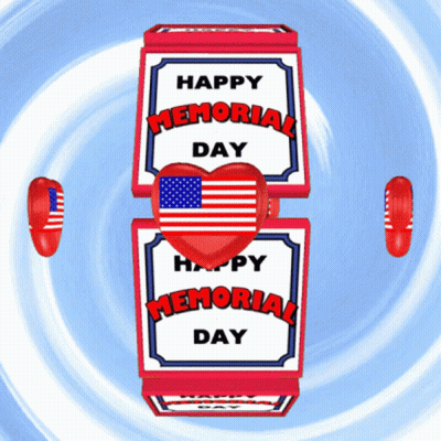 Happy Memorial Day Greeting Card With Heart GIF