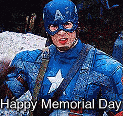 Happy Memorial Day Salute Captain America GIF