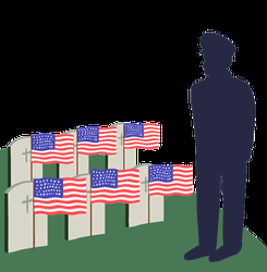 Happy Memorial Day USA Graves Salute Soldier GIF