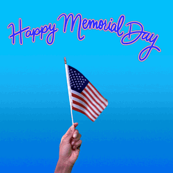 Happy Memorial Day Weekend Celebrate American Flag  GIF