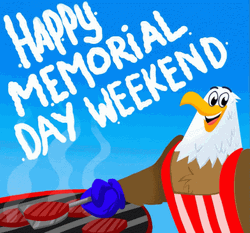 Happy Memorial Day Weekend Eagle BBQ GIF