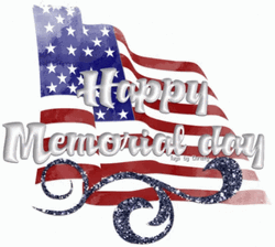 Happy Memorial Day Weekend USA Flag GIF