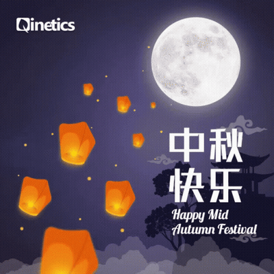 Happy Mid Autumn Festival Poster With Lanterns GIF