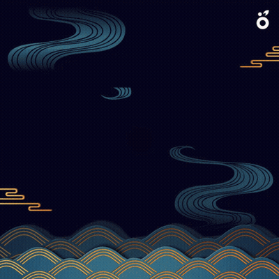Happy Mid-Autumn Festival Robot With Two Rabbits GIF