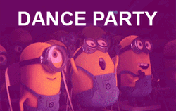 Happy Minions Dance Party GIF