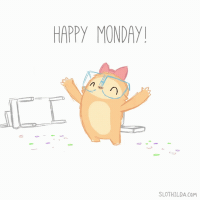 Happy Monday Sloth Drawing GIF