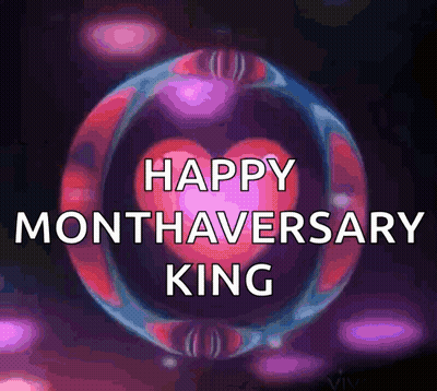 Happy Monthary King Greeting Card With Heart GIF