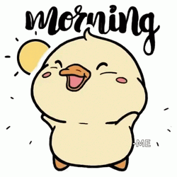 Happy Morning Duckie Fun Art GIF