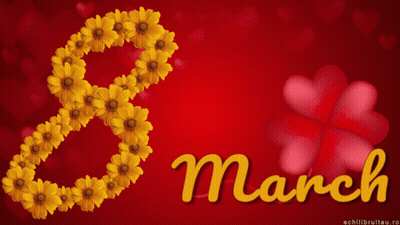 Happy Mother's Day Card With Flower Number 8 GIF