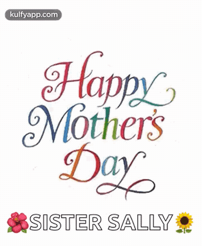 Happy Mother's Day Card With Hearts And Flowers GIF