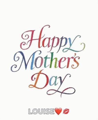 Happy Mother's Day Card With Hearts And Louise GIF