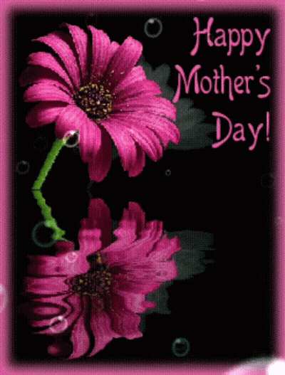 Happy Mother's Day Card With Pink Flower GIF