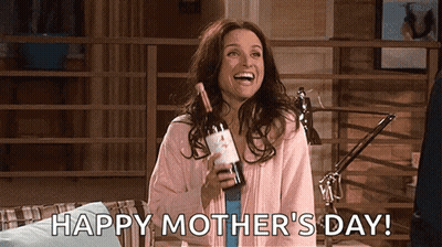 Happy Mother's Day Card With Pink Flowers GIF