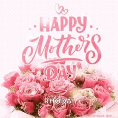 Happy Mother's Day Card With Pink Roses GIF
