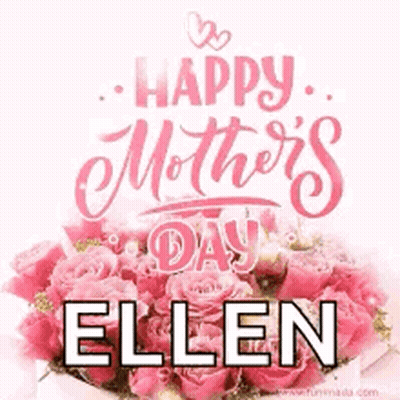 Happy Mother's Day Card With Pink Roses GIF