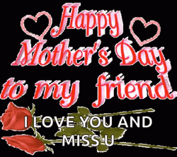 Happy Mother's Day Friend Simple Design GIF
