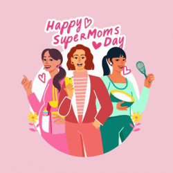 Happy Mother's Day Friend Supermom Graphic Art GIF