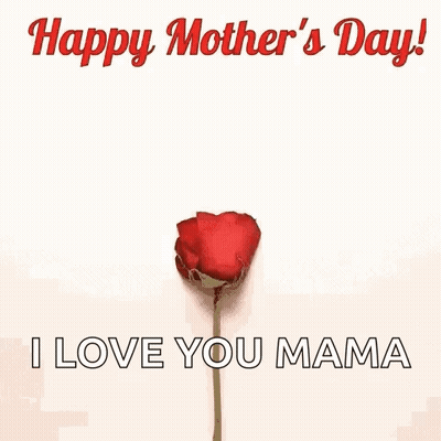 Happy Mother's Day Heart Of Rose Petals GIF