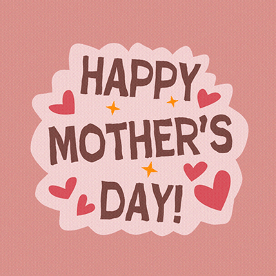 Happy Mother's Day Pink Background GIF