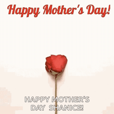 Happy Mother's Day Rose Petal Heart GIF
