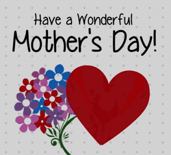 Happy Mother's Day Sister Moving Paper Heart GIF