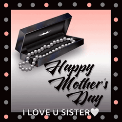 Happy Mother's Day Sister Pearl Necklace GIF