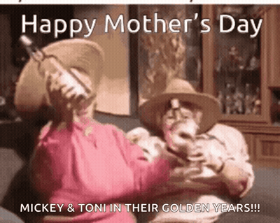 Happy Mother's Day Surrounded By Hearts GIF