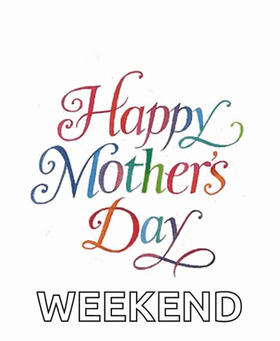 Happy Mother's Day Weekend Card With Hearts GIF
