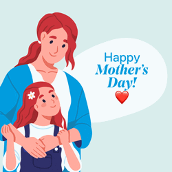 Happy Mothers Day Daughter Cute Animation GIF