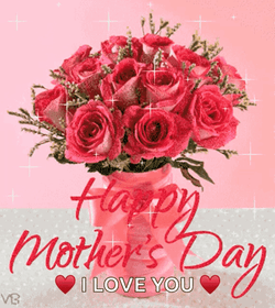 Happy Mothers Day Funny Flowers On Vase GIF